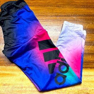 Girls size 7/8 Adidas legging multicolor